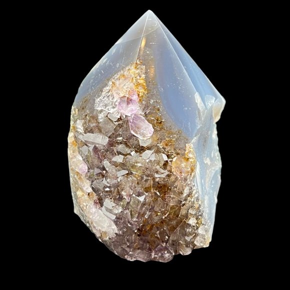 Blue Lace Agate Geode Formation Minerals Cluster Rock Specimen Natural - Picture 2 of 6